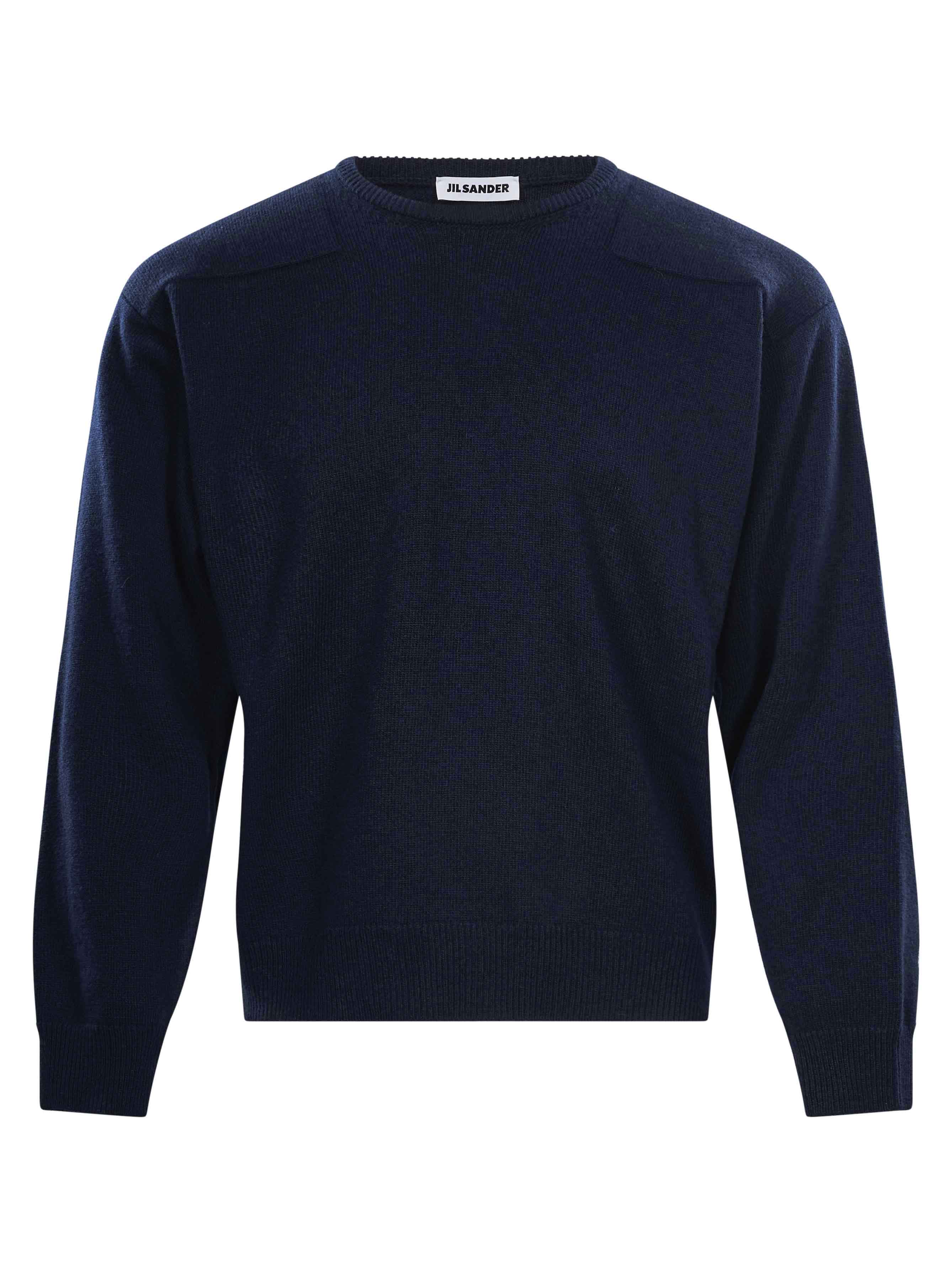 Maglione girocollo in blu scuro 