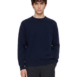 Maglione girocollo in blu scuro 