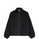 Giacca con zip in grigio scuro 