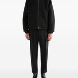 Giacca con zip in grigio scuro 