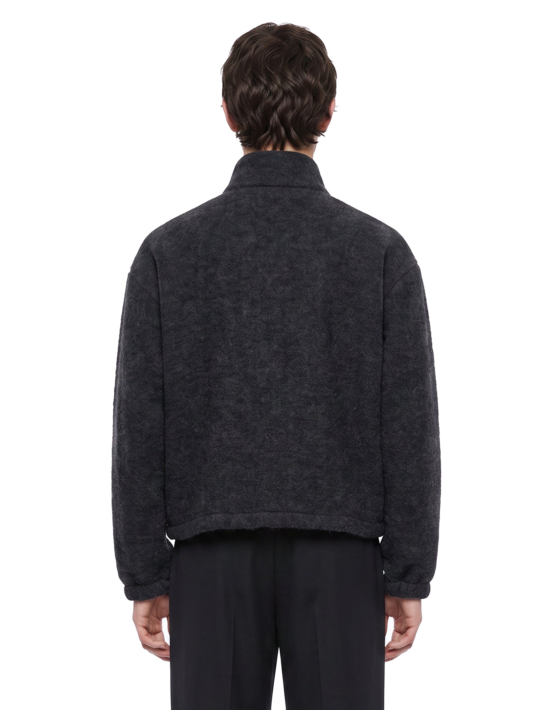 Giacca con zip in grigio scuro 