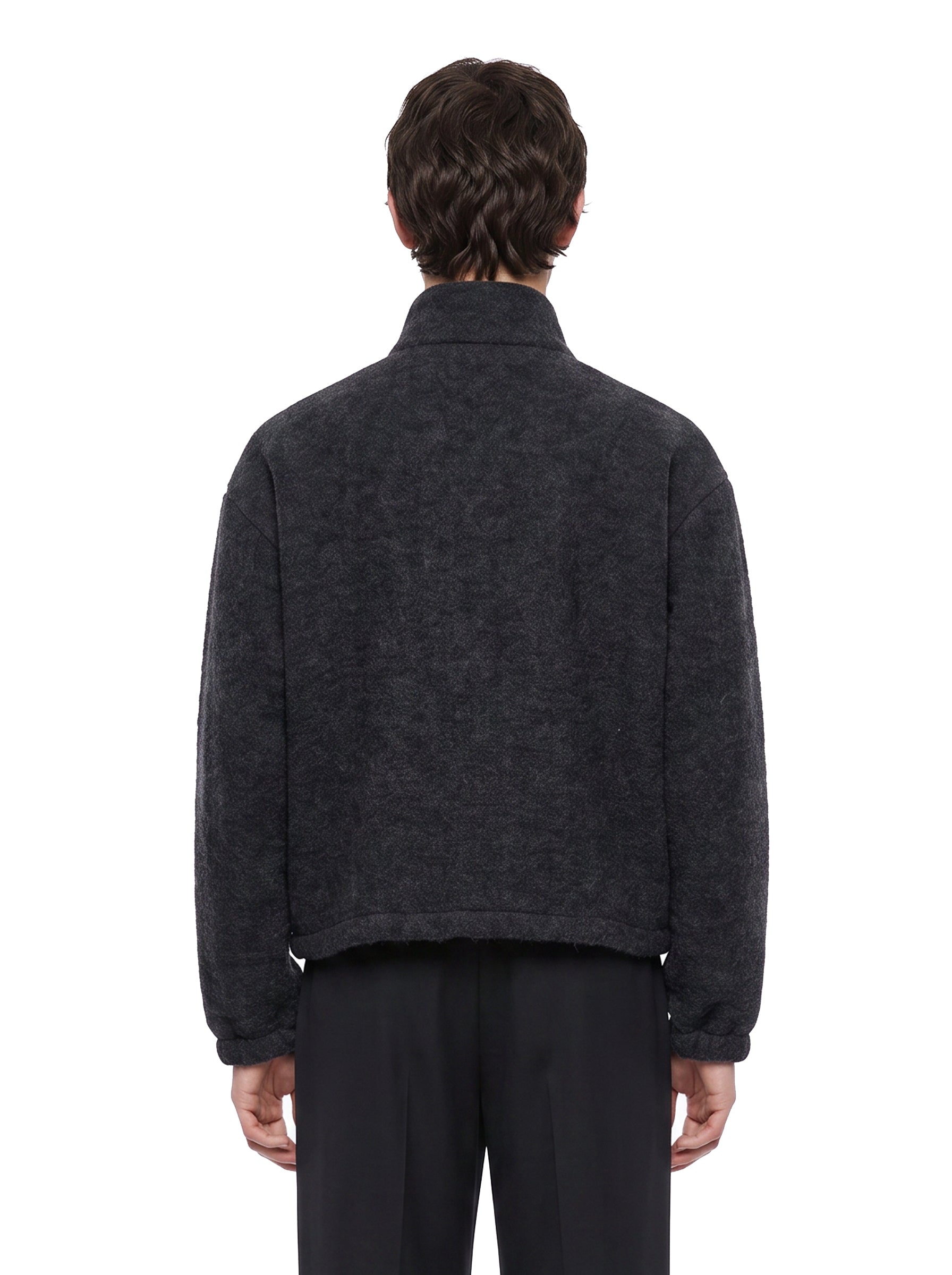 Giacca con zip in grigio scuro 
