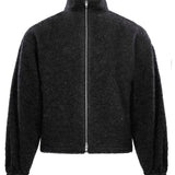 Giacca con zip in grigio scuro 