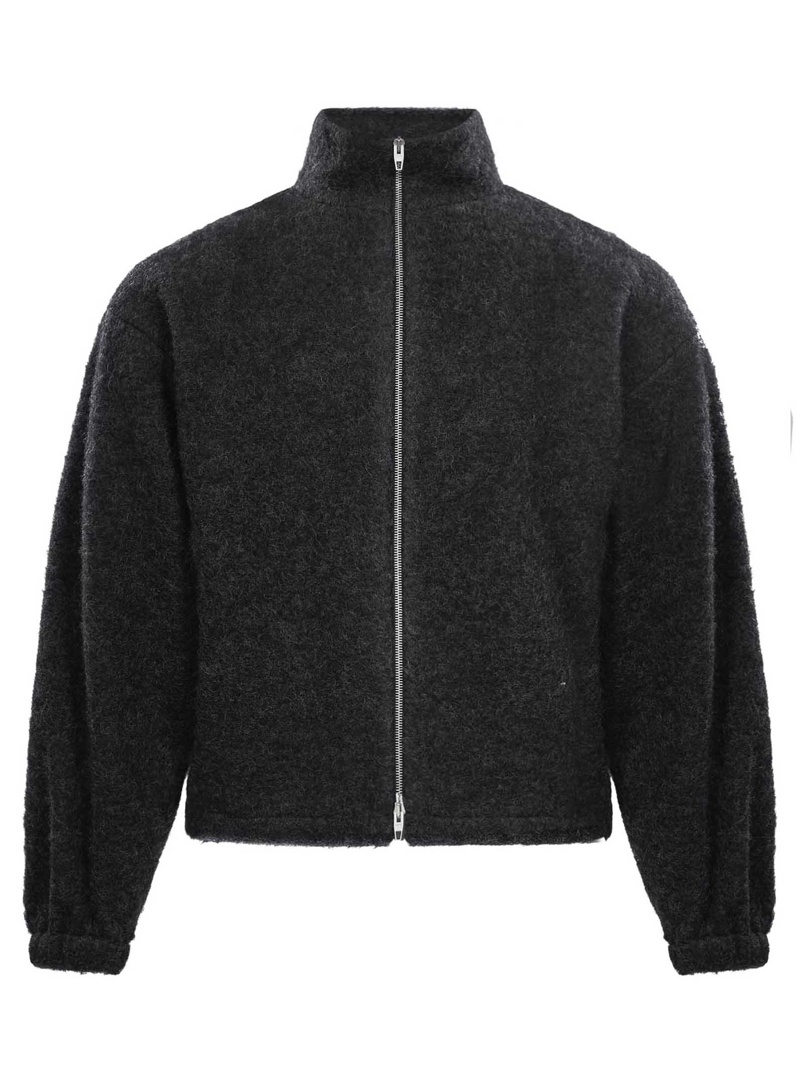 Giacca con zip in grigio scuro 