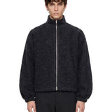 Giacca con zip in grigio scuro 