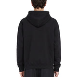 Felpa con zip e cappuccio in nero 