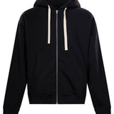 Felpa con zip e cappuccio in nero 