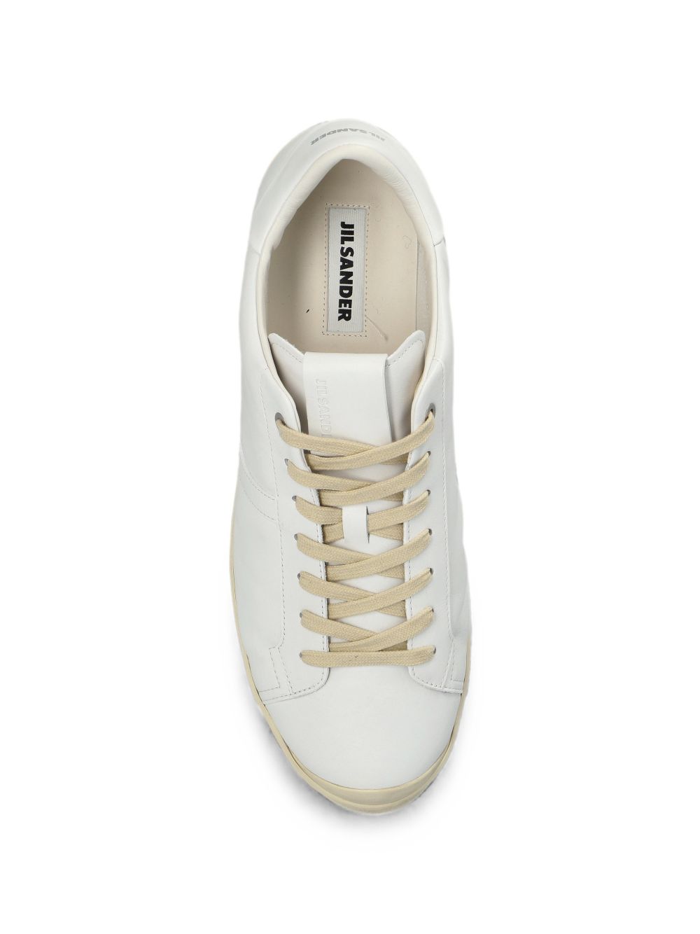Sneakers basse con lacci in bianco 
