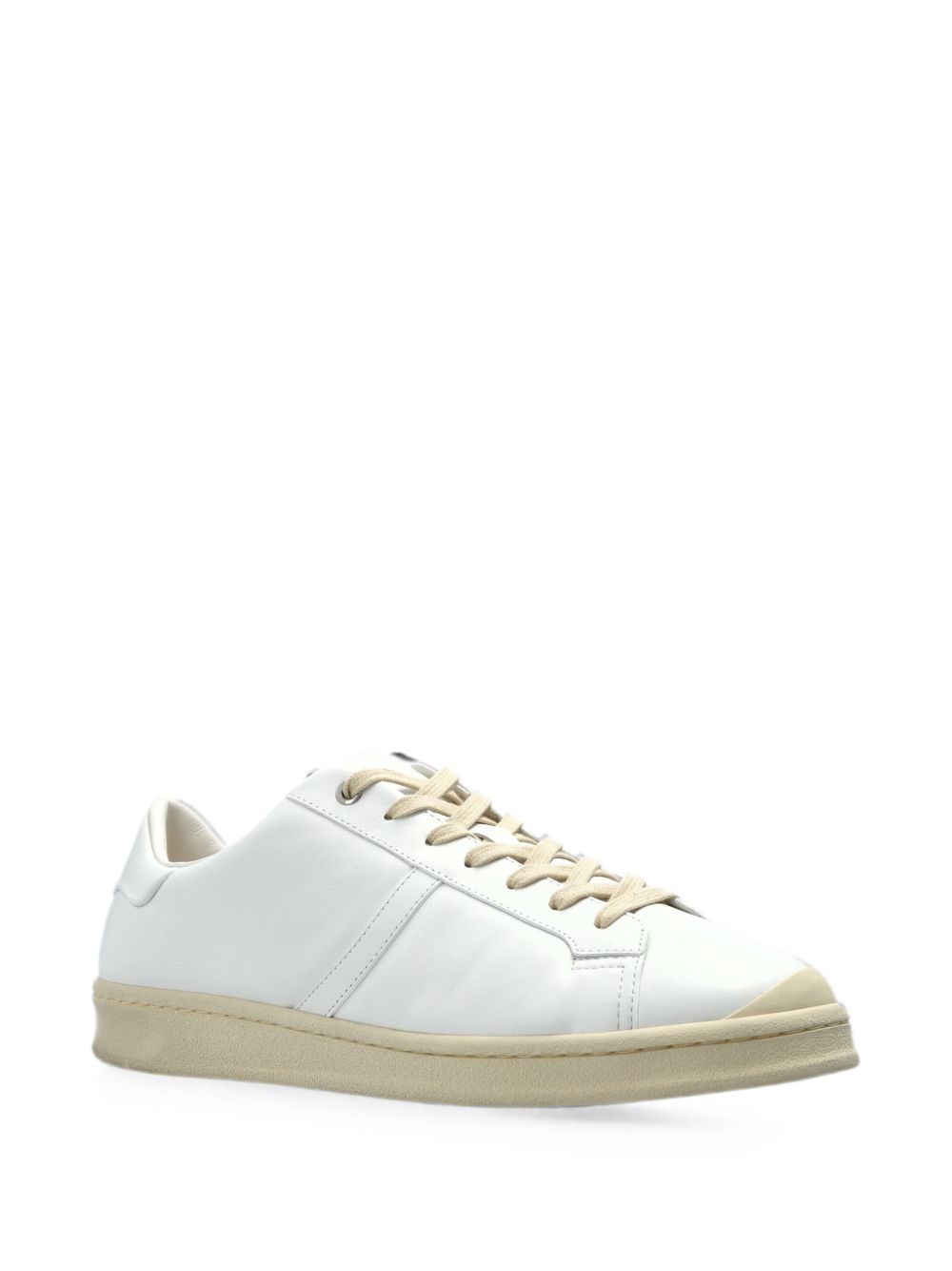Sneakers basse con lacci in bianco 