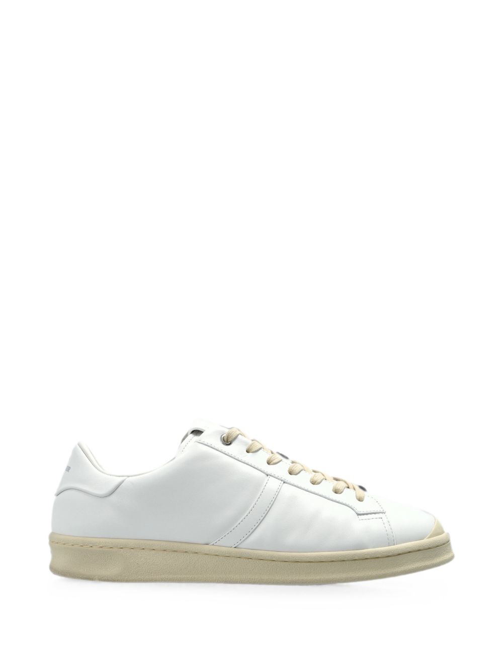 Sneakers basse con lacci in bianco 
