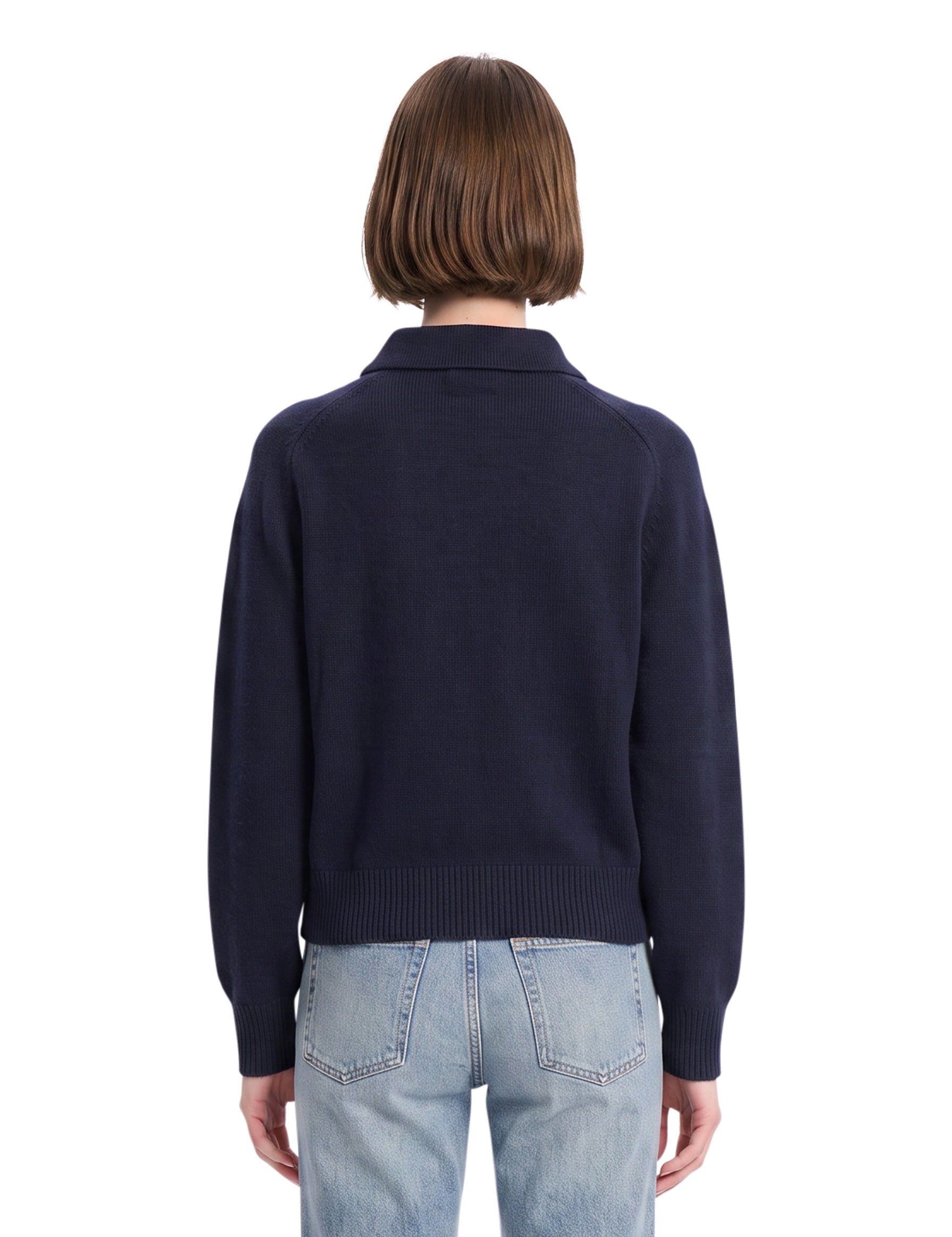 Maglione Jackson colletto polo in blu 