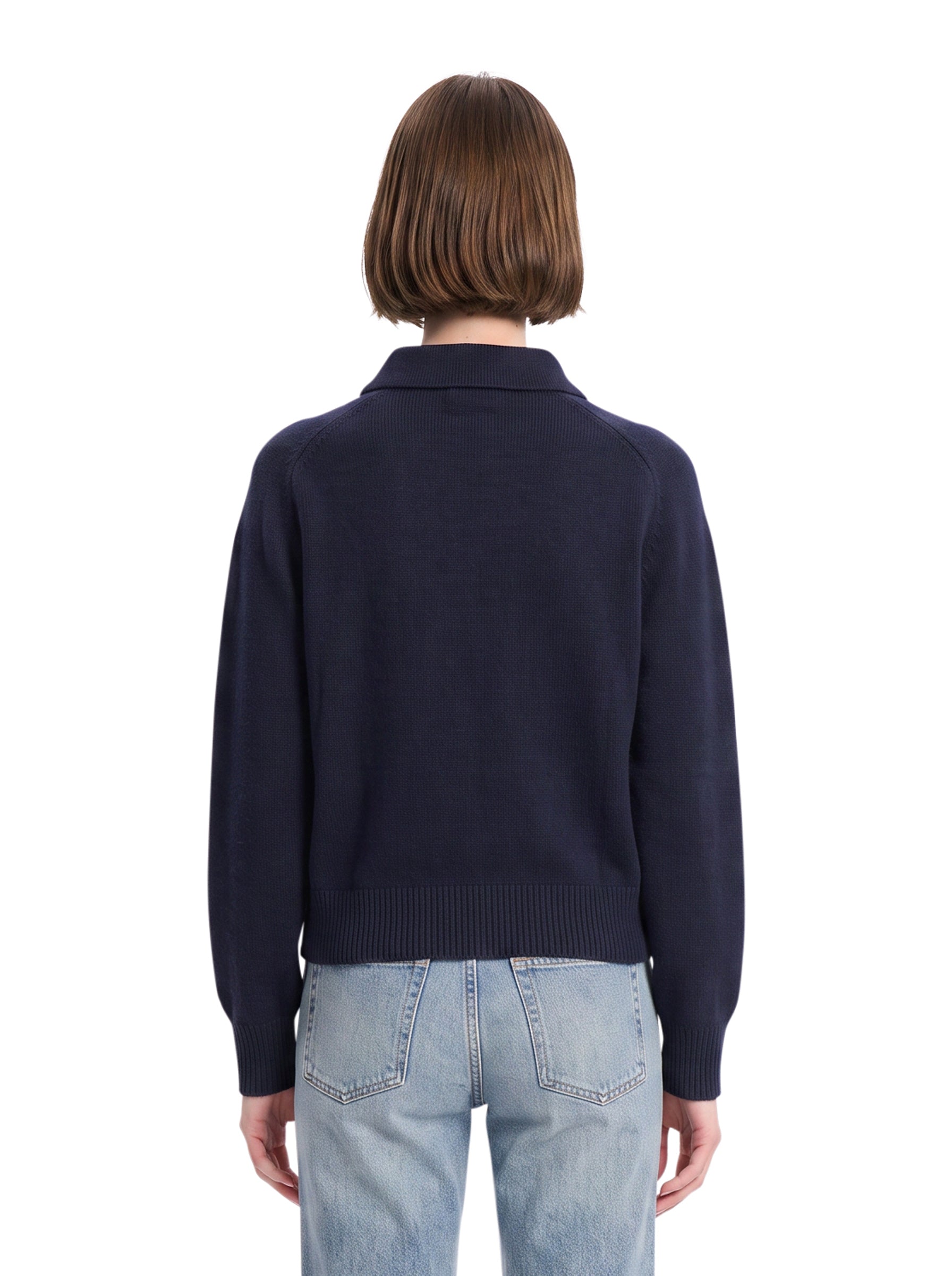 Maglione Jackson colletto polo in blu 