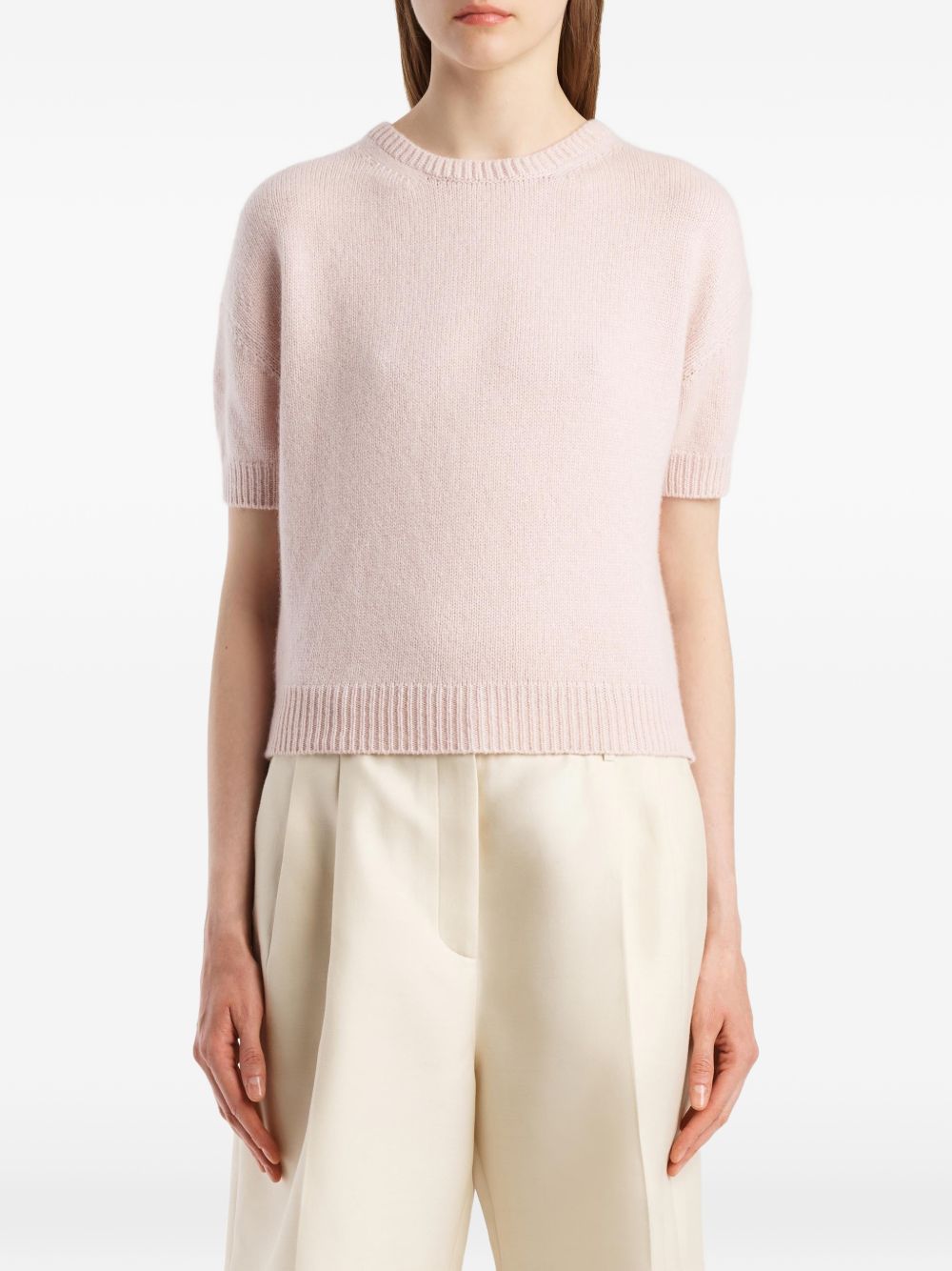 Maglia girocollo Golden in rosa 