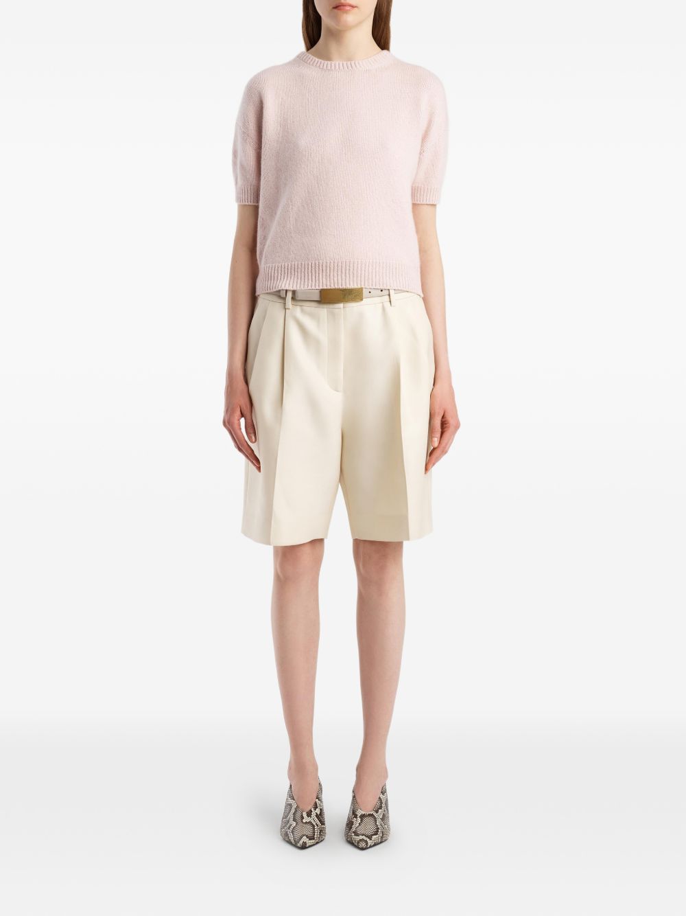 Maglia girocollo Golden in rosa 