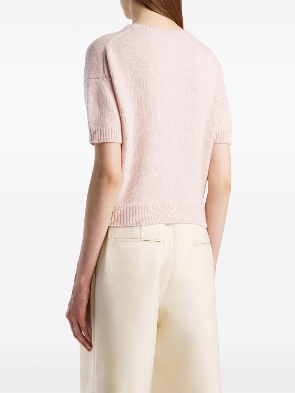 Maglia girocollo Golden in rosa 