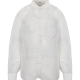 Camica in seta Allie in bianco 