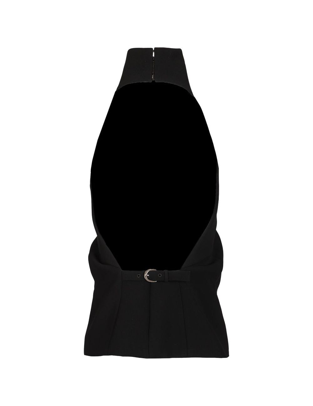 Top a collo alto rone in nero 