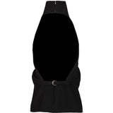 Top a collo alto rone in nero 