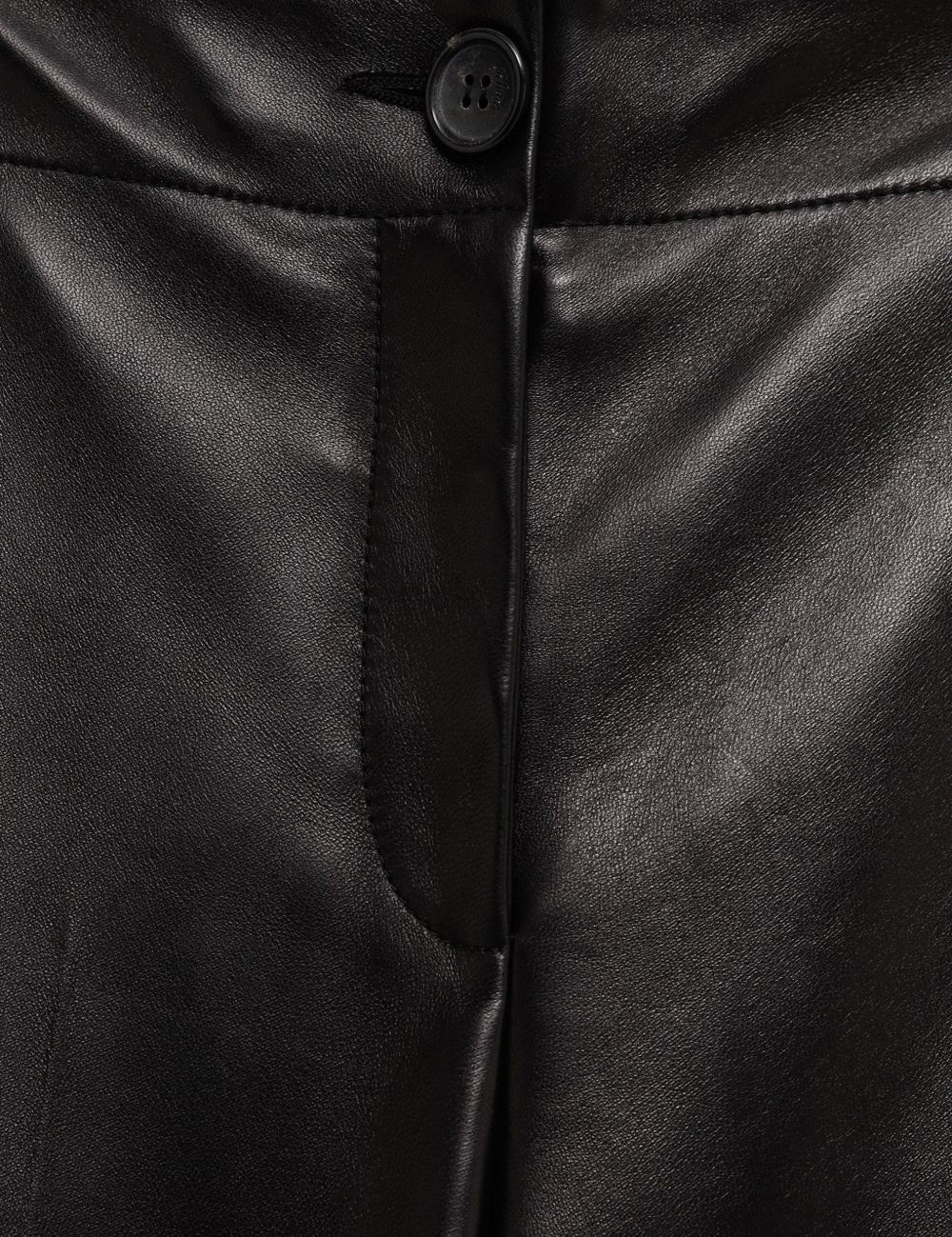 Pnataloni in pelle mita in nero Khaite - donna 