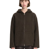 Giacca Dolem con cappuccio in marrone 
