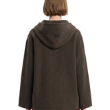 Giacca Dolem con cappuccio in marrone 