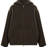 Giacca Dolem con cappuccio in marrone 