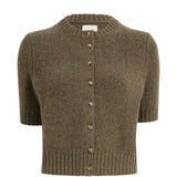 Cardigan Nora in cashmere in marrone 