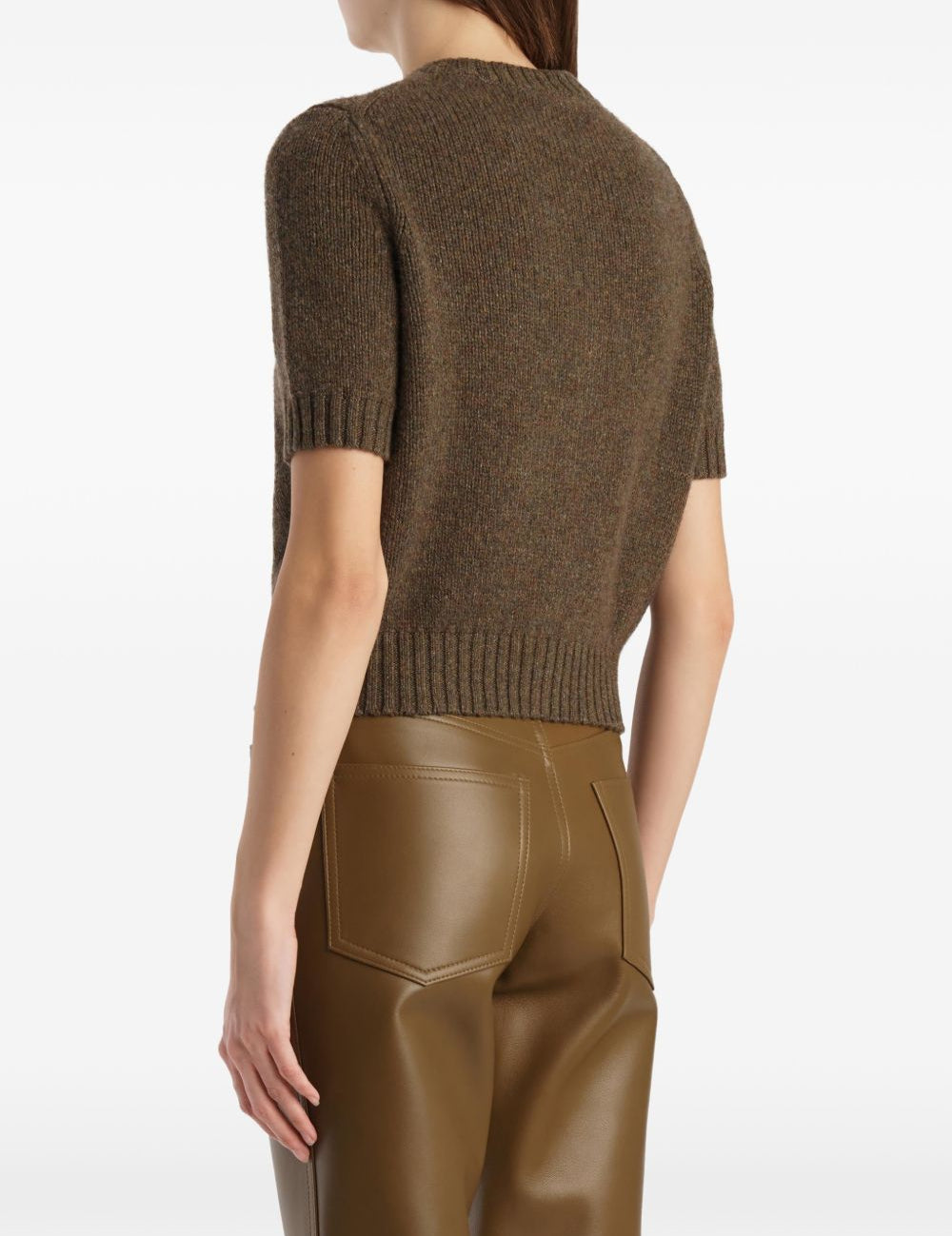 Cardigan Nora in cashmere in marrone 