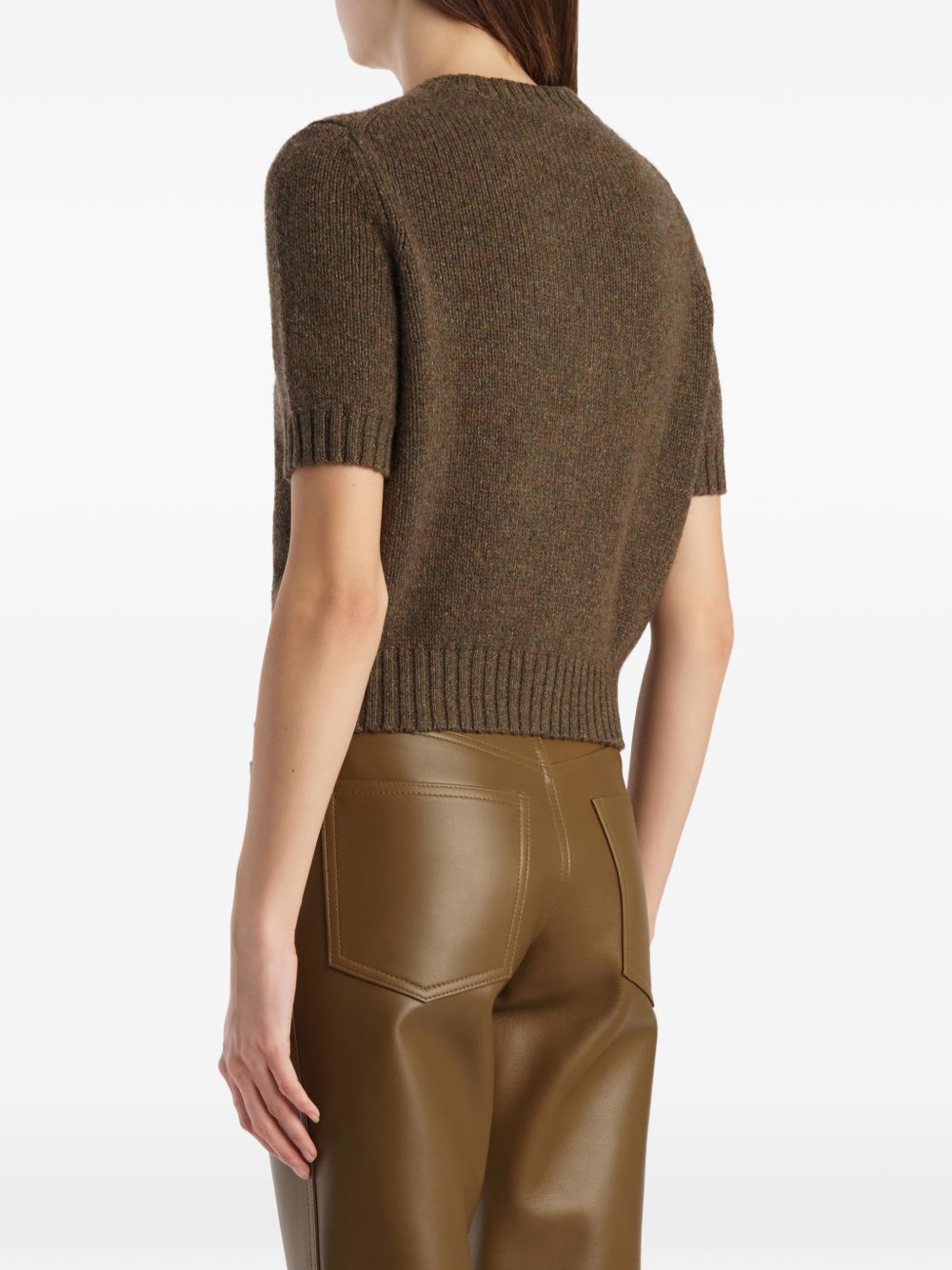 Cardigan Nora in cashmere in marrone 