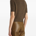 Cardigan Nora in cashmere in marrone 