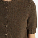 Cardigan Nora in cashmere in marrone 