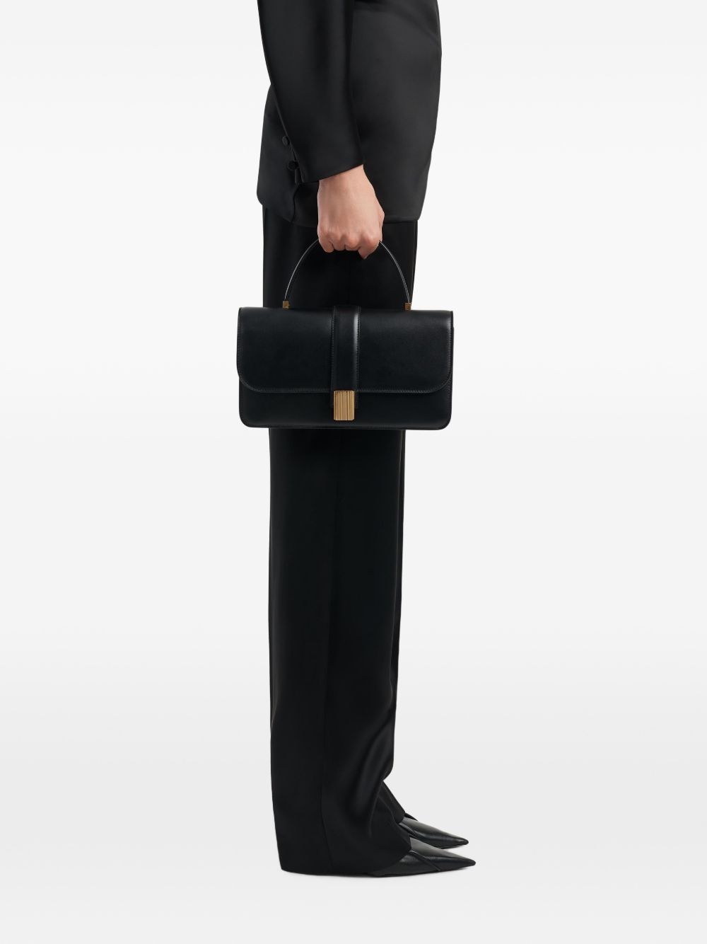 Borsa Blake in pelle in nero 