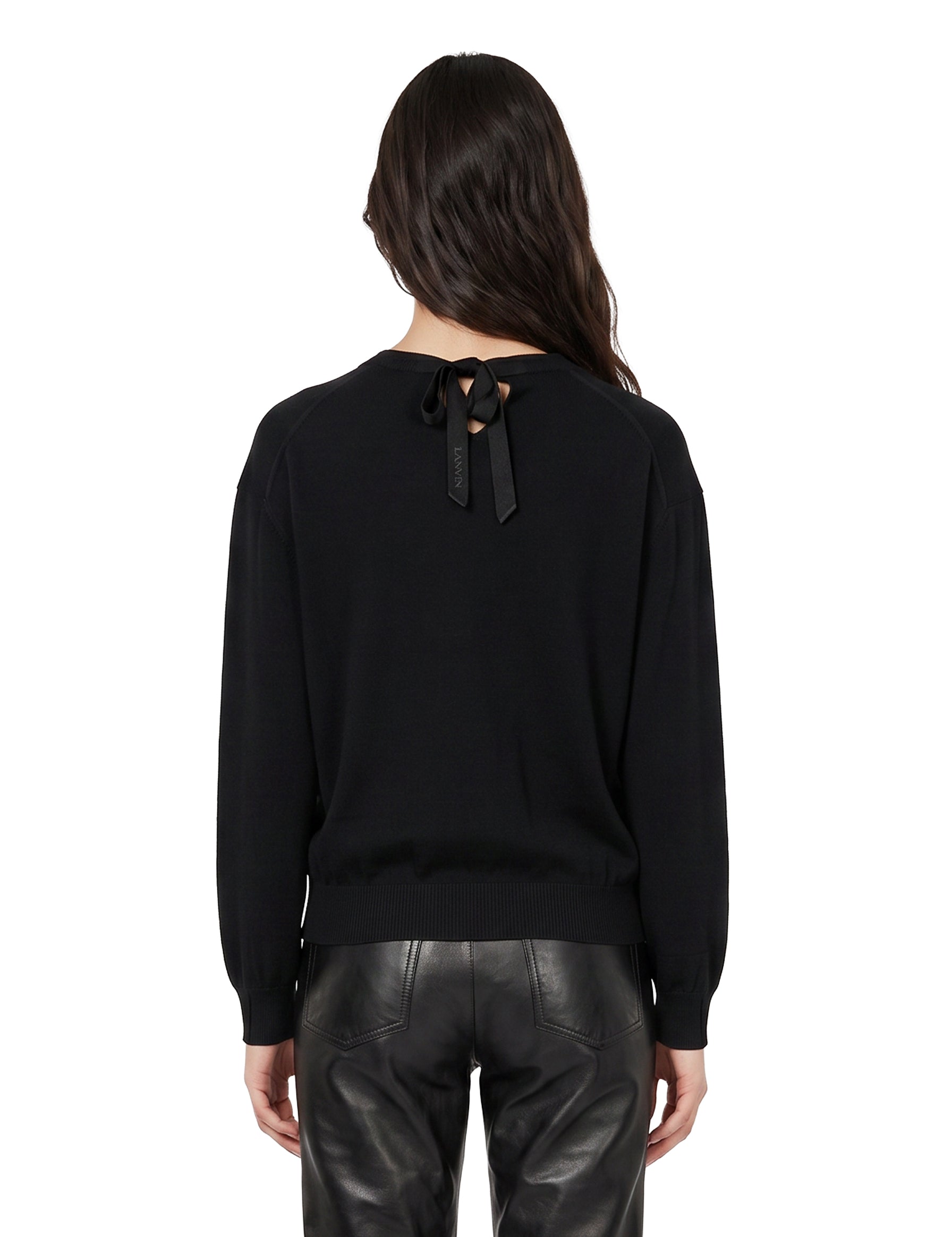 Maglione con scollo a V in nero 