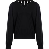Maglione con scollo a V in nero 