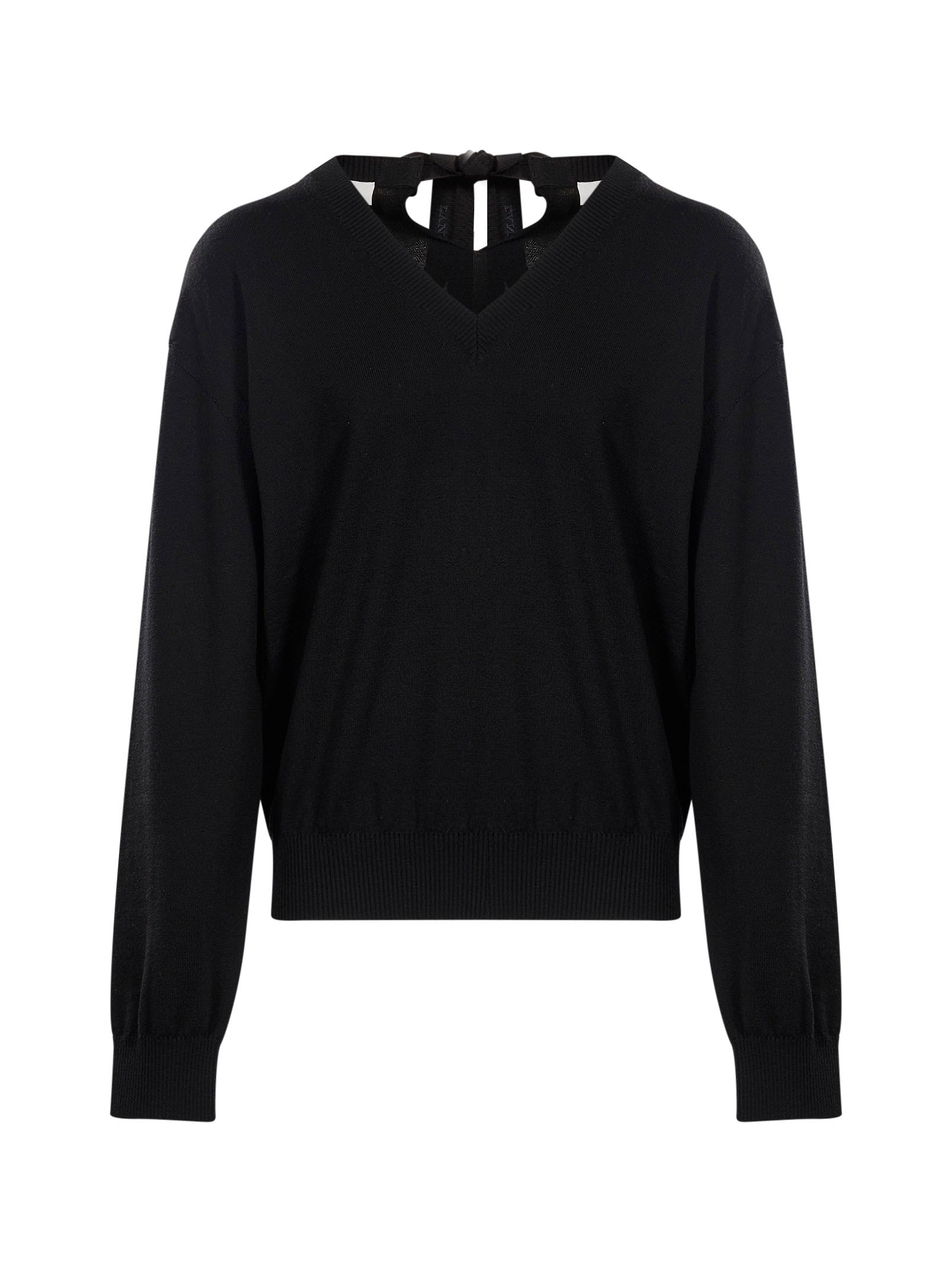 Maglione con scollo a V in nero 