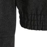 Giacca con chiusura nascosta in grigio 