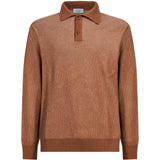 Polo a maniche lunghe in marrone 