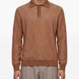 Polo a maniche lunghe in marrone 
