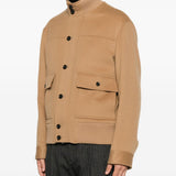 Giacca con tasche sul petto in beige 
