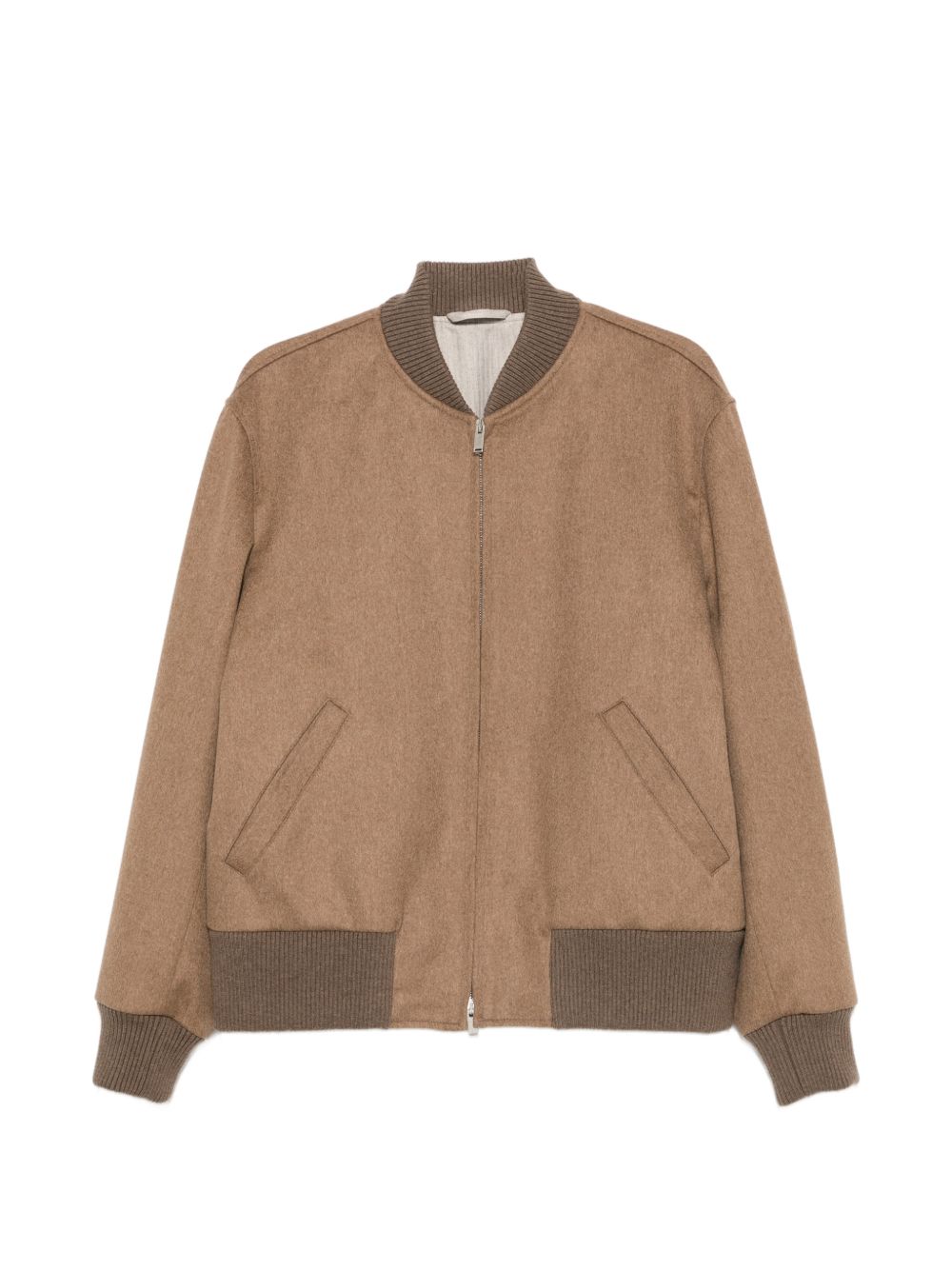 Giacca Teorema con zip in beige 
