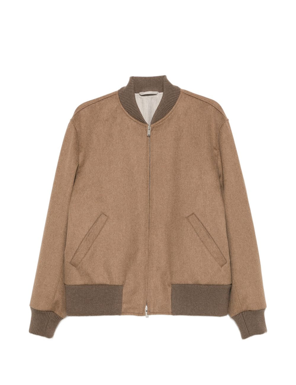 Giacca Teorema con zip in beige 