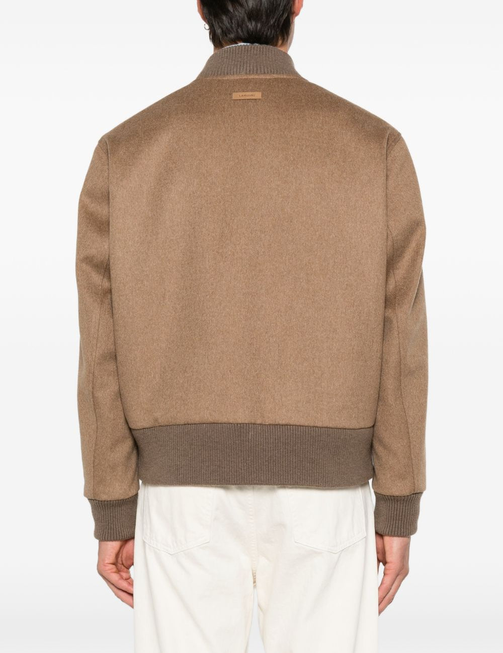 Giacca Teorema con zip in beige 