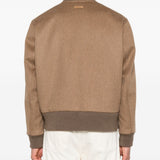 Giacca Teorema con zip in beige 