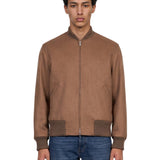 Giacca Teorema con zip in marrone 