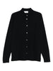 Navy merino jersey shirt