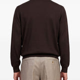 Cardigan con scollo a V in marrone 