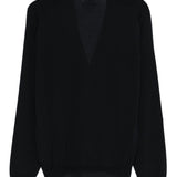 Cardigan con scollo a V in nero 