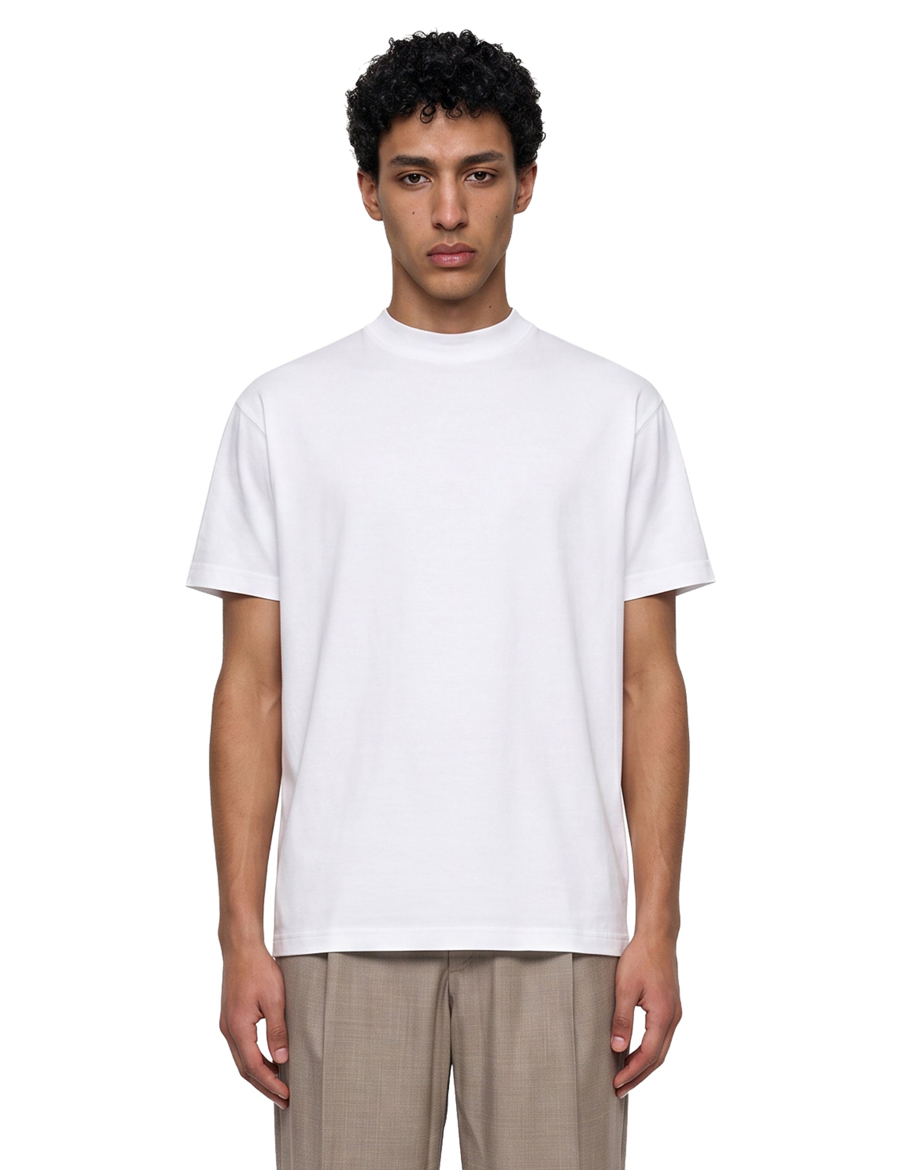 T-shirt a maniche corte in bianco 