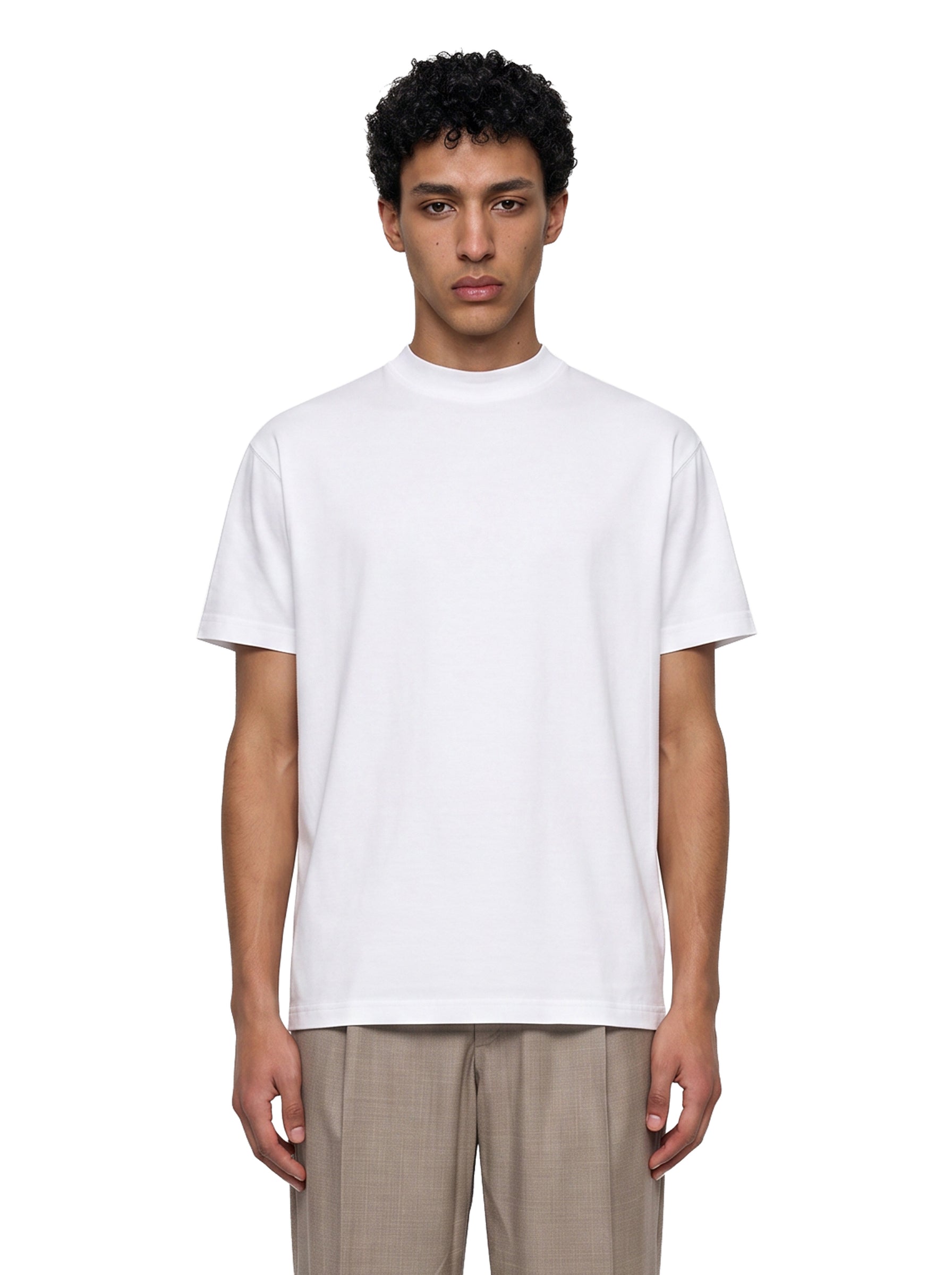 T-shirt a maniche corte in bianco 