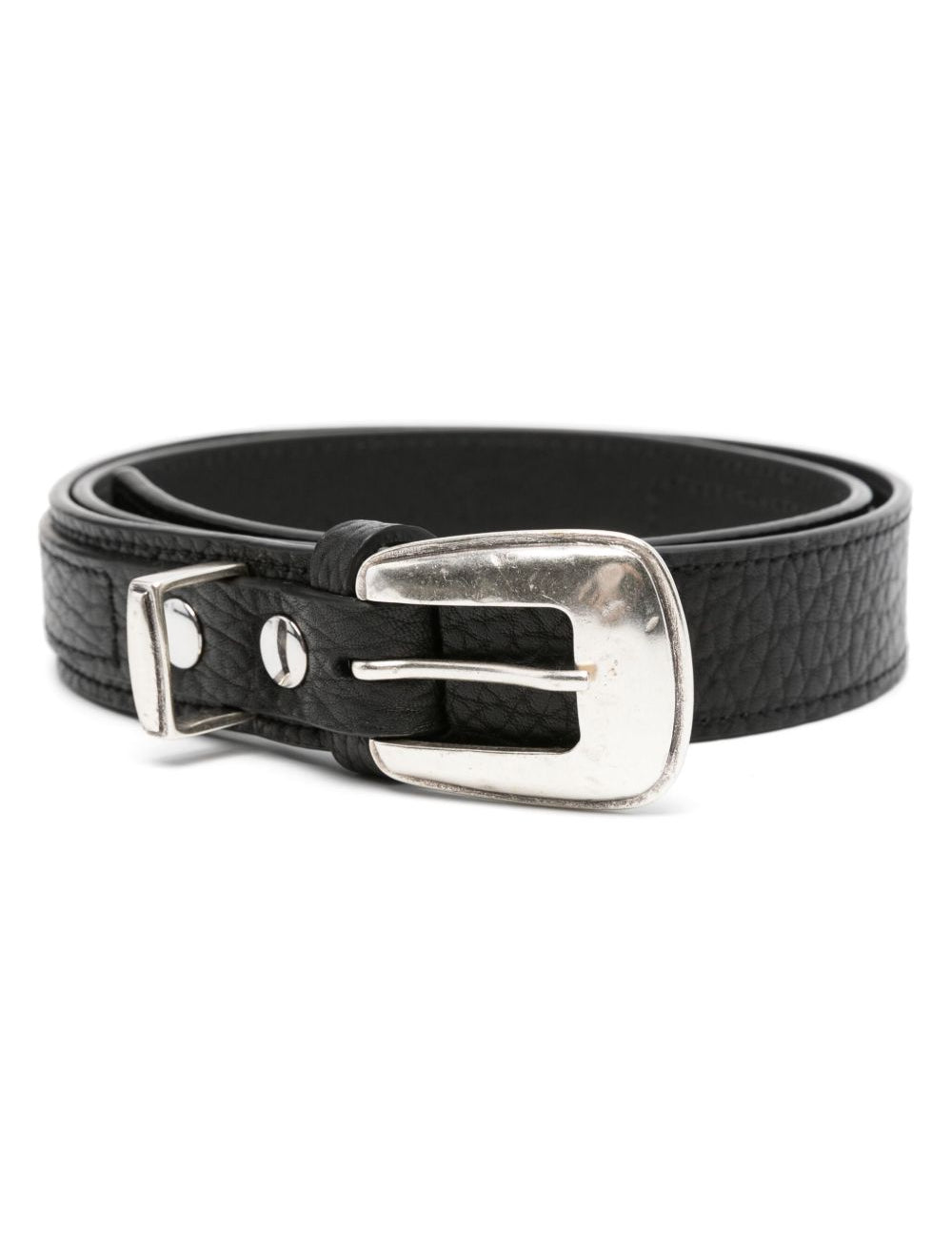 Cintura in pelle in nero 